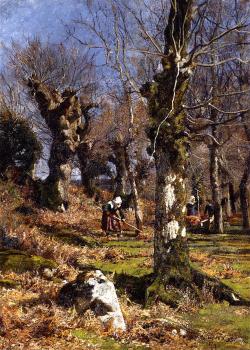 Hugh Bolton Jones : Gathering Leaves